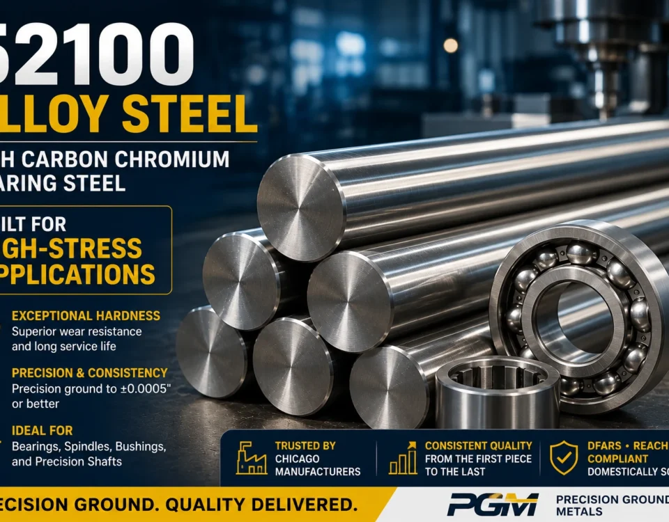 52100 alloy steel round bar for bearing and spindle applications