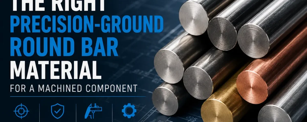 Precision-ground round bar materials for choosing the right material for a machined component.