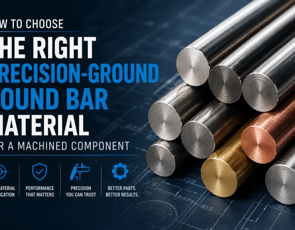 Precision-ground round bar materials for choosing the right material for a machined component.