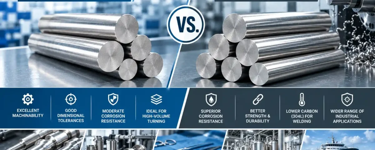 303 vs. 304304L Stainless Steel Round Bar