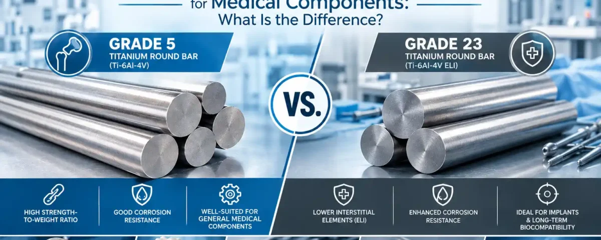 Grade 5 vs. Grade 23 Titanium Round Bar for Medical Components Difference